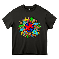 Asphalt autism sunflower Heavy Core Tee - Zillion Design Studio