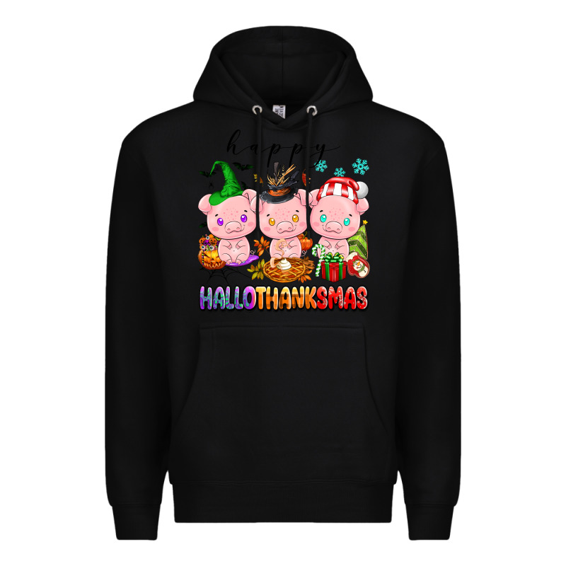 Happy Hallothanksmas Pigs Premium Hoodie by texasbilliewilder | Teevron
