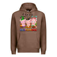 Chestnut happy hallothanksmas pigs Premium Hoodie - texasbilliewilder