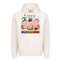 Pale Pink happy hallothanksmas pigs Premium Hoodie - texasbilliewilder
