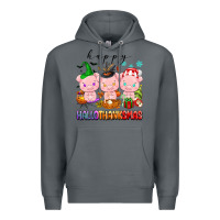 Rock happy hallothanksmas pigs Premium Hoodie - texasbilliewilder