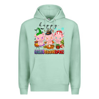 Seafoam happy hallothanksmas pigs Premium Hoodie - texasbilliewilder