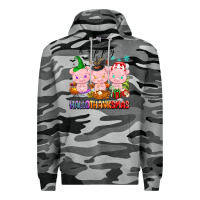 Slate Camo happy hallothanksmas pigs Premium Hoodie - texasbilliewilder