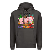 Smoke happy hallothanksmas pigs Premium Hoodie - texasbilliewilder