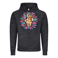 Vintage Black easter leopard bunny sunflower Vintage Hoodie - Artiststas