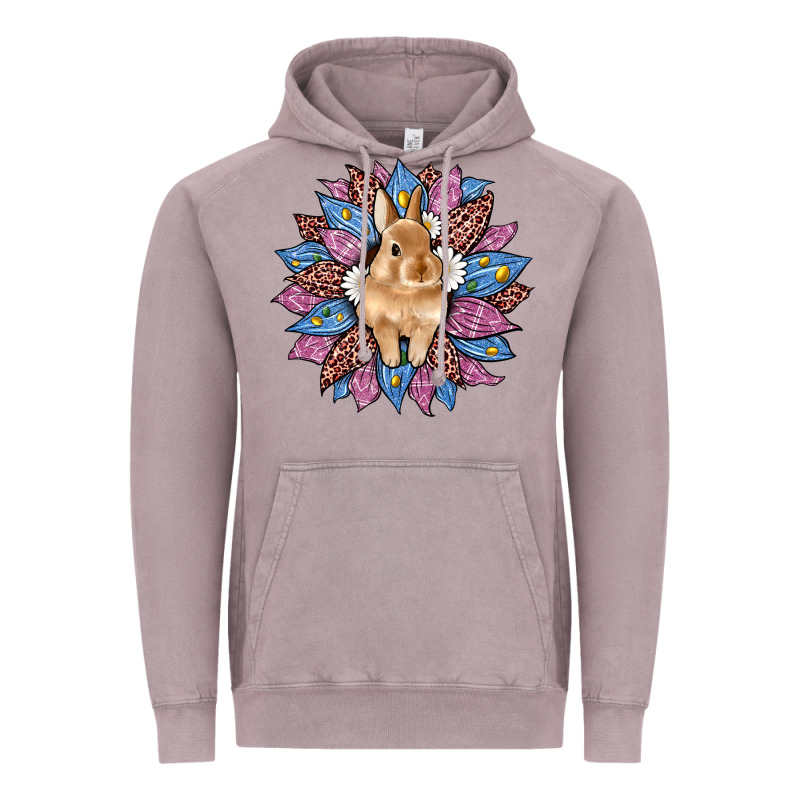 Easter Leopard Bunny Sunflower Vintage Hoodie by Artiststas | Teevron