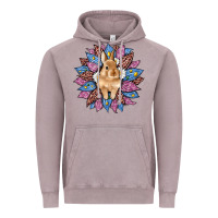 Vintage Zinc easter leopard bunny sunflower Vintage Hoodie - Artiststas