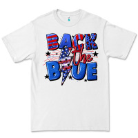 White Back the blue with lightning bolt 4th of july Premium Tee - CowGirlArtShop