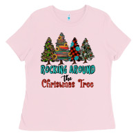 Bubblegum Pink rocking around the christmas tree, Rocking, Around The, Christmas Tree Ladies Tee - RanaPortraitStore