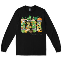Black retro patricks day teacher life Long Sleeve Tee - MaliasSmallBusiness