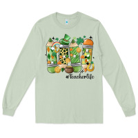 Matcha retro patricks day teacher life Long Sleeve Tee - MaliasSmallBusiness