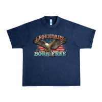 Navy legendary born free eagle Urban Heavy Tee - NancyCooperArtShop