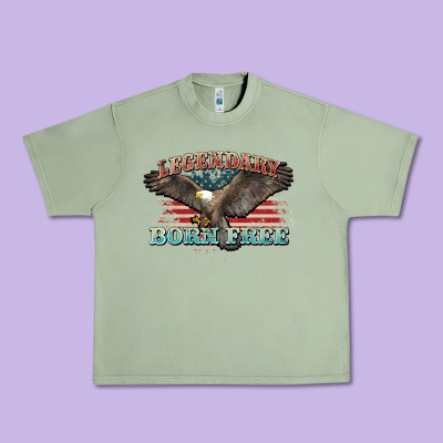 Legendary Born Free Eagle Urban Heavy Tee Designed By Nancycooperartshop