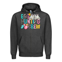 Charcoal Heather Egg Hunting Crew Easter Zipper Hoodie - BundleAndBundleShop