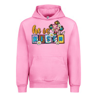 Fuchsia Pink Easter Day He is risen Urban Hoodie - OliviaCreatesArt