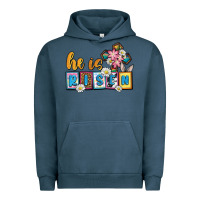 Pigment Midnight Navy Easter Day He is risen Urban Hoodie - OliviaCreatesArt
