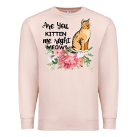 Pale Pink Are you kitten me right meow Premium Sweatshirt - Bettercallsaul