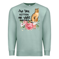 Seafoam Are you kitten me right meow Premium Sweatshirt - Bettercallsaul