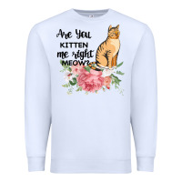 White Are you kitten me right meow Premium Sweatshirt - Bettercallsaul