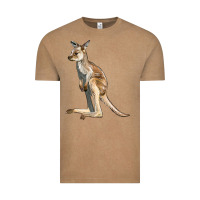 Vintage Coffee baby kangaroo Vintage Tee - LillyAllenDesigns