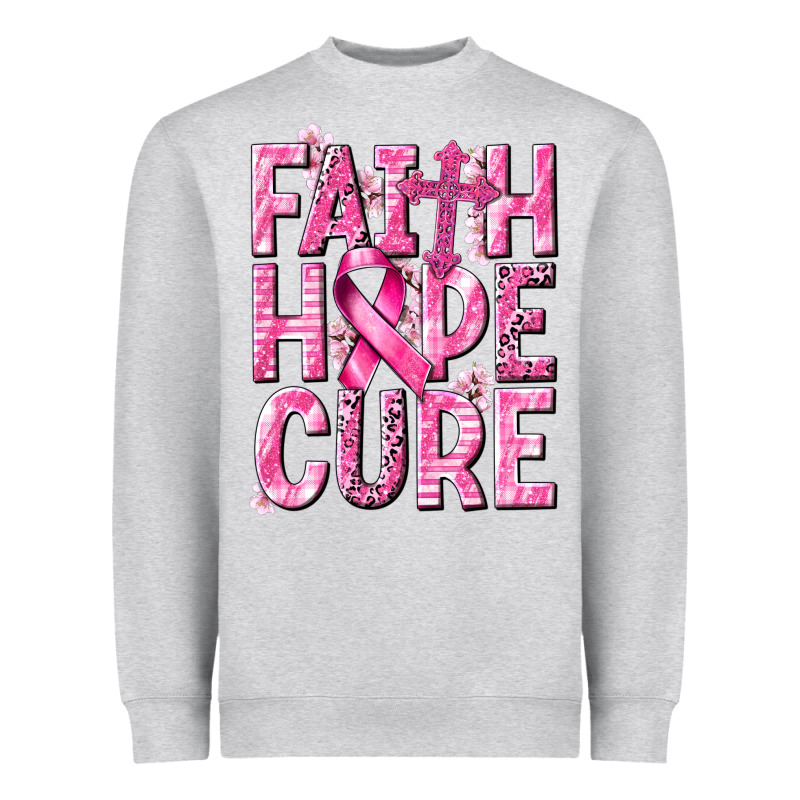 Faith Hope Cure Cancer Heavyweight Sweatshirt by NancyCooperArtShop | Teevron
