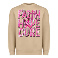 Mushroom faith hope cure cancer Heavyweight Sweatshirt - NancyCooperArtShop