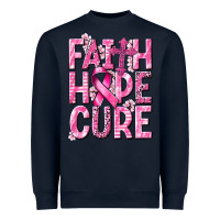 Navy faith hope cure cancer Heavyweight Sweatshirt - NancyCooperArtShop