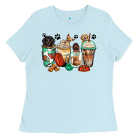 Dog Coffee Cups Ladies Tee | Teevron