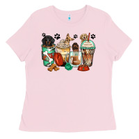 Bubblegum Pink dog coffee cups Ladies Tee - Zillion Design Studio