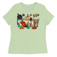 Matcha dog coffee cups Ladies Tee - Zillion Design Studio