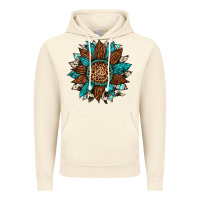 Vintage Artic gemstone cowhide leopard turquoise sunflower Vintage Hoodie - Artiststas