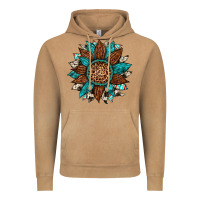 Vintage Camel gemstone cowhide leopard turquoise sunflower Vintage Hoodie - Artiststas
