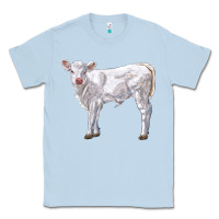 Dusty Blue charolais calf Classic Tee - LillyAllenDesigns