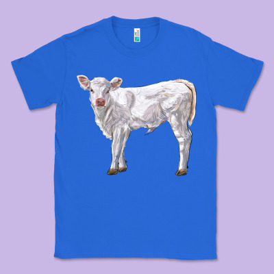 Charolais Calf Classic Tee Designed By Lillyallendesigns