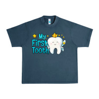 Midnight Navy my first tooth tooth fairy Urban Heavy Tee - Jasminsmagicworld