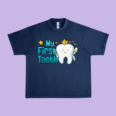 My First Tooth Tooth Fairy Urban Heavy Tee Designed By Jasminsmagicworld