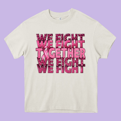 Together We Fight Heavy Core Tee Designed By Texasbilliewilder