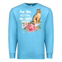 Ocean Blue Cat Maine coon gift kidding kitten meow pussycat Premium Sweatshirt - Bettercallsaul