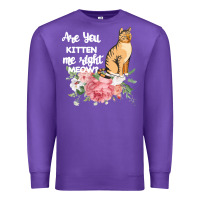 Purple Cat Maine coon gift kidding kitten meow pussycat Premium Sweatshirt - Bettercallsaul