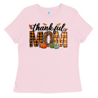 Bubblegum Pink thankful mom Ladies Tee - texasbilliewilder