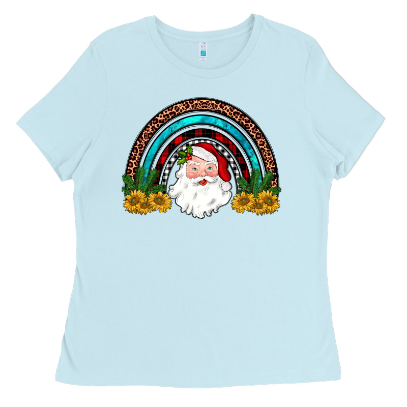 Santa Rainbow Ladies Tee by JahusDesignShop | Teevron