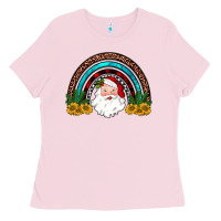 Bubblegum Pink santa rainbow Ladies Tee - JahusDesignShop