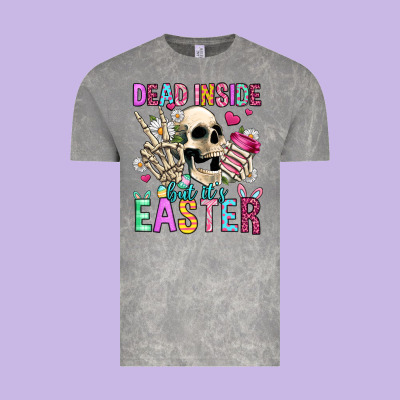 Dead Inside But It's Easter Vintage Tee Designed By Jasminsmagicworld