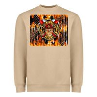 Mushroom Firefighter Skull Heavyweight Sweatshirt - LillyAllenDesigns