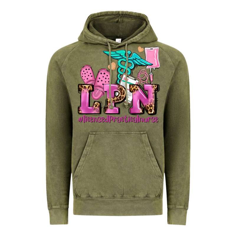 Lpn Licensed Practical Nurse Vintage Hoodie by AdoDesignShop | Teevron