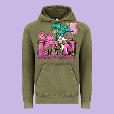 Lpn Licensed Practical Nurse Vintage Hoodie Designed By Adodesignshop