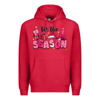 Cardinal Pink 'tis the season Christmas Premium Hoodie - texasbilliewilder