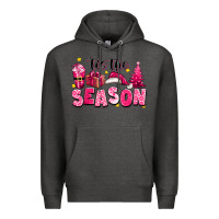 Charcoal Heather Pink 'tis the season Christmas Premium Hoodie - texasbilliewilder
