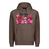 Coffee Pink 'tis the season Christmas Premium Hoodie - texasbilliewilder