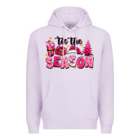 Lilac Pink 'tis the season Christmas Premium Hoodie - texasbilliewilder